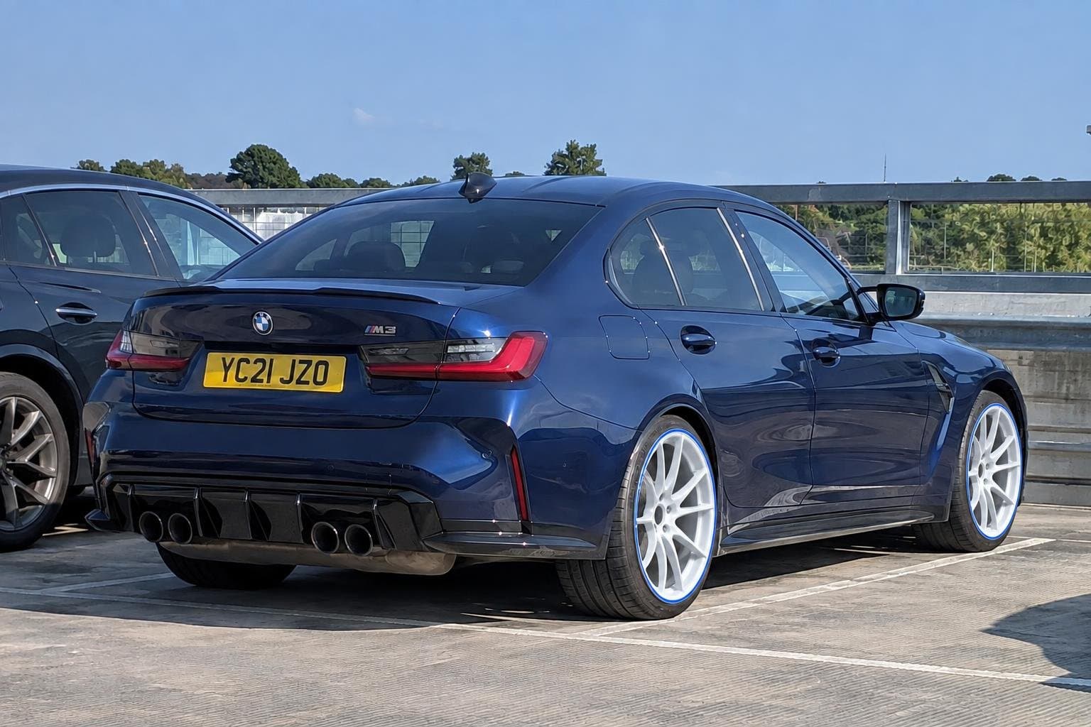 BMW M3 with reference wheels, after